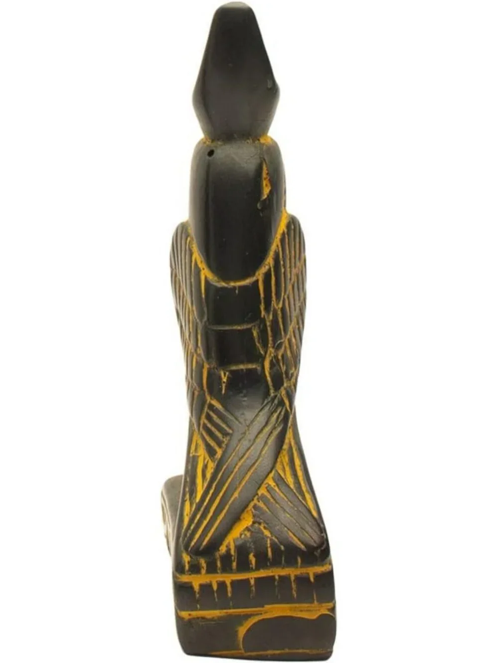 Antique Gold Mini Egyptian God Horus Statue - 4